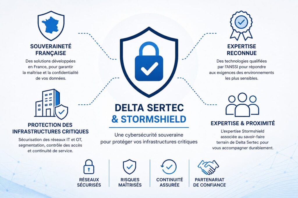 Partenariat Delta Sertec et Stormshield pour la cybersécurité des infrastructures critiques